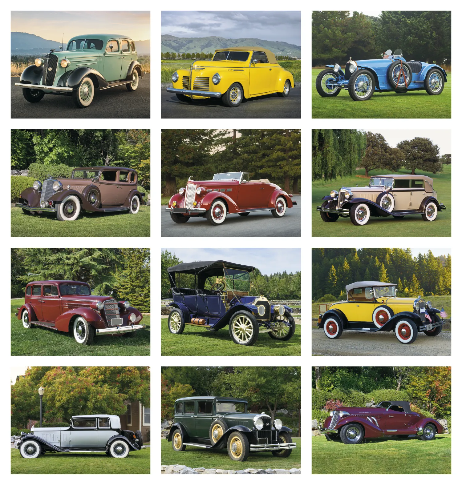 Antique Cars Calendar Classic Automotive - 18.5 x 11 in - product view 33