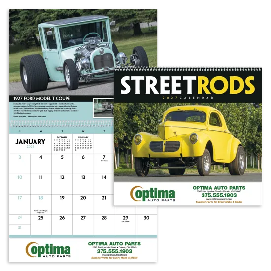 Street Rods Calendar Custom Car Photography - 18.5 x 11 in