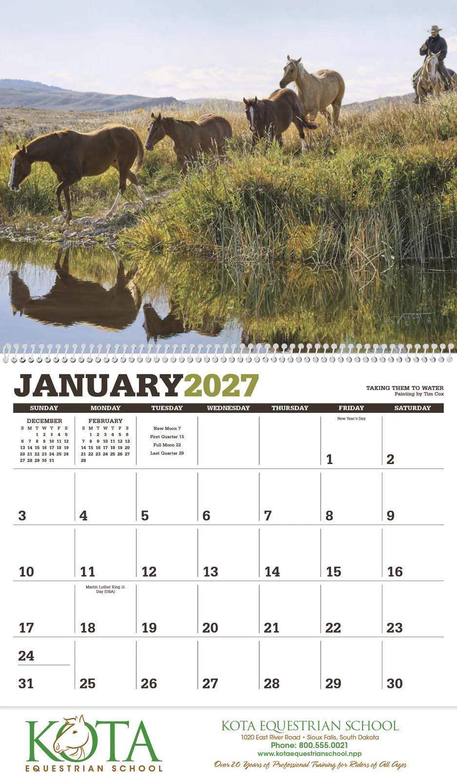 Tim Cox American West Wall Calendar FSC Matte - 18.5 x 11 in - product view 16