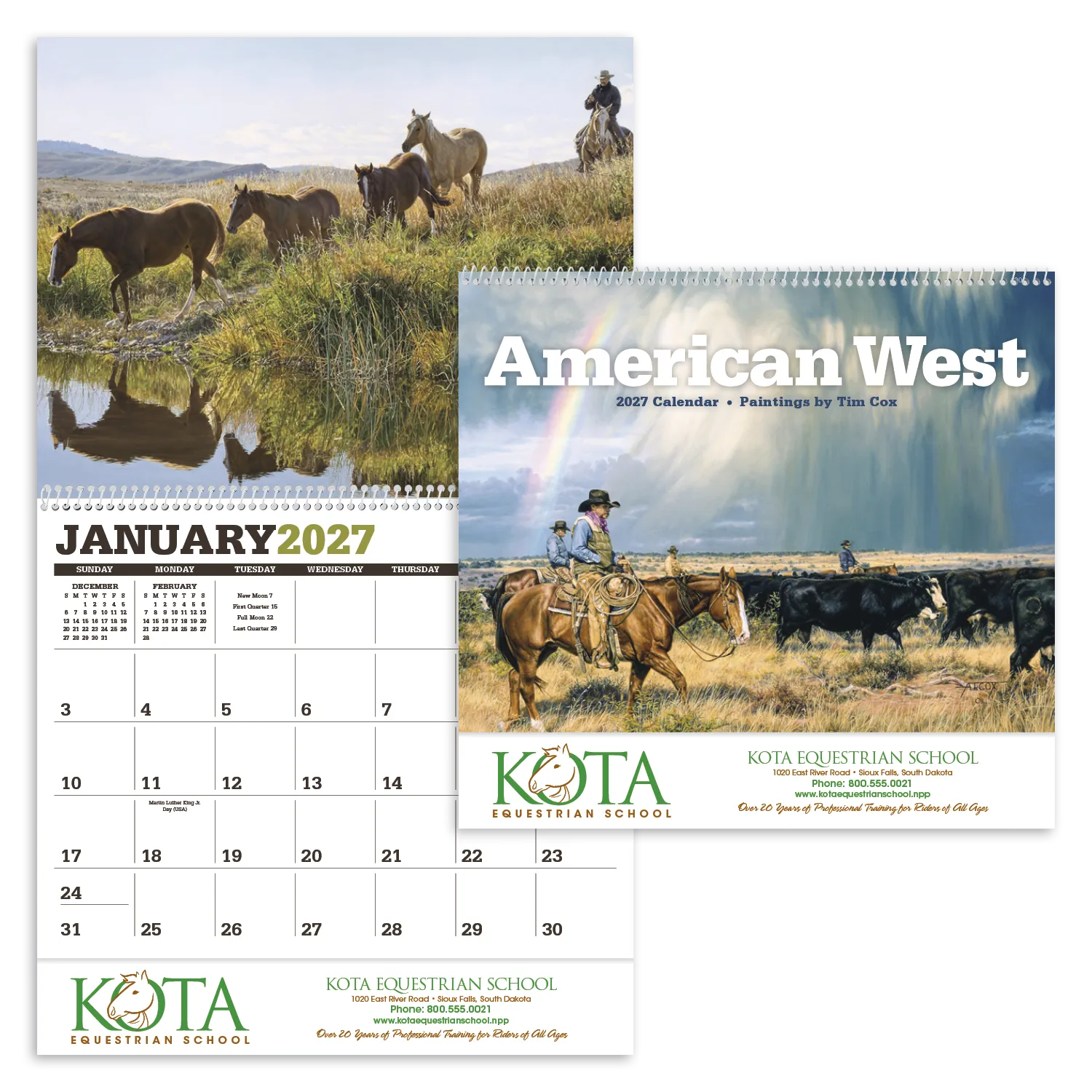 Tim Cox American West Wall Calendar FSC Matte - 18.5 x 11 in - product view 29