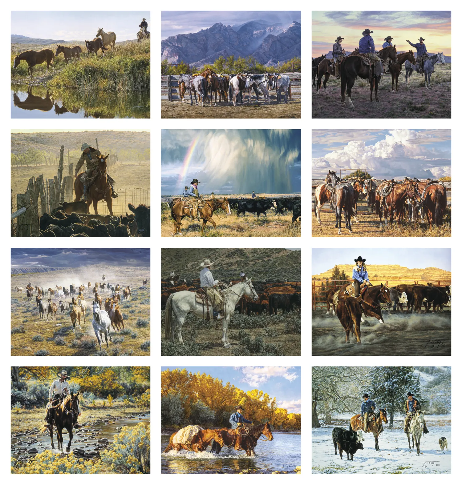 Tim Cox American West Wall Calendar FSC Matte - 18.5 x 11 in - product view 30