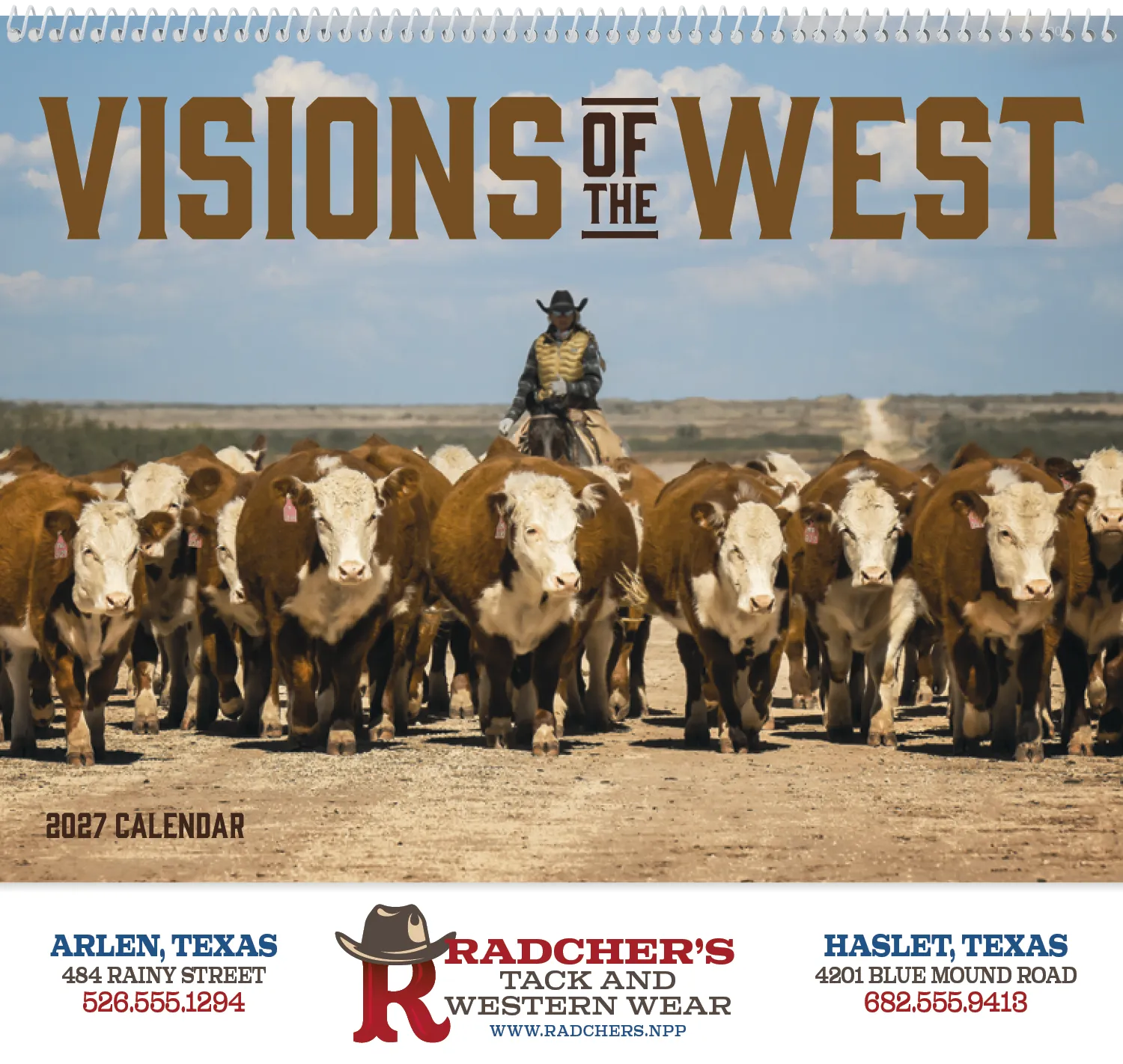 Western Landscape Wall Calendar FSC Gloss - 18.5 x 11 in - product view 15