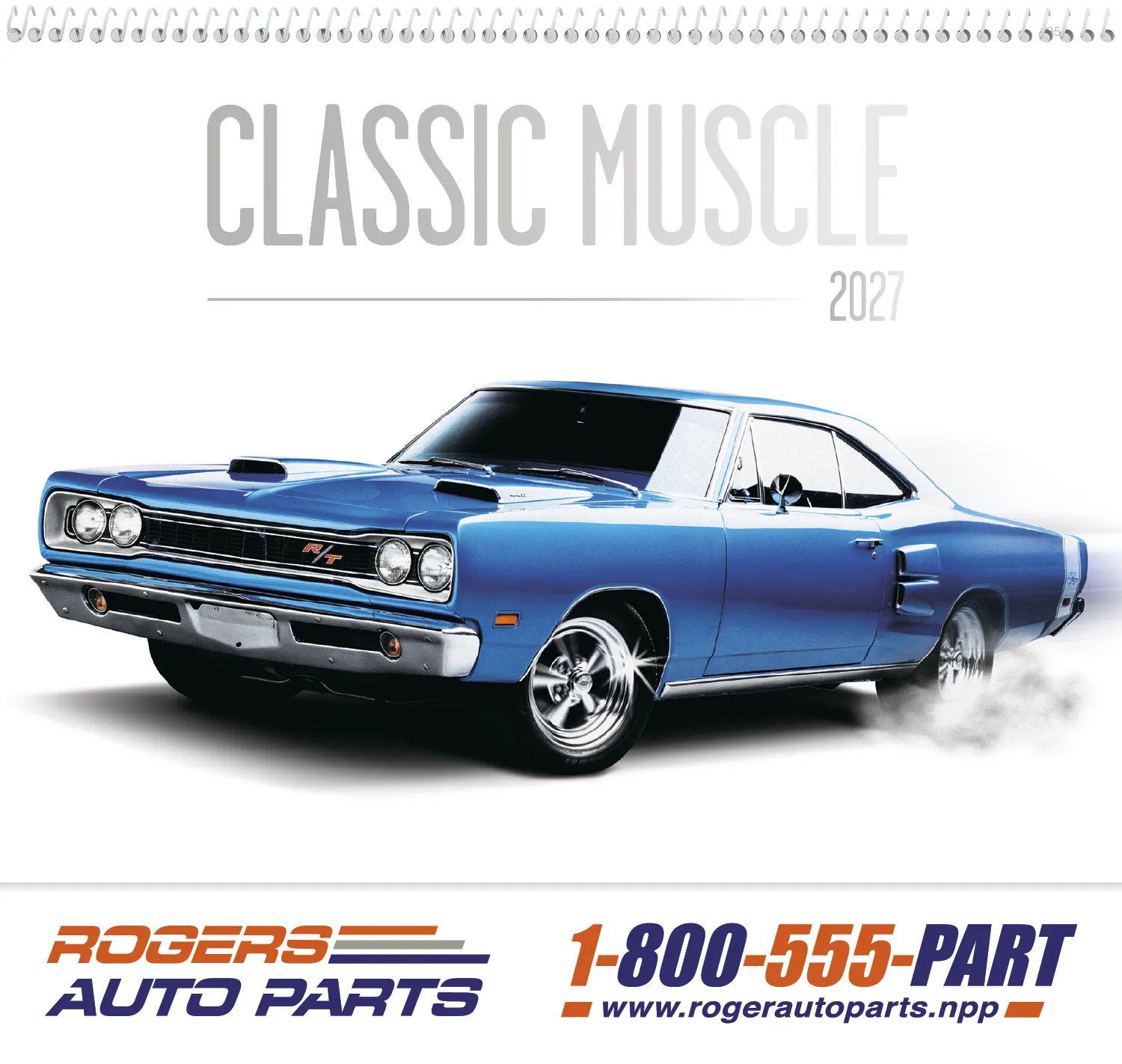 Muscle Cars Wall Calendar FSC Paper - 18.5 x 11 in - product view 15