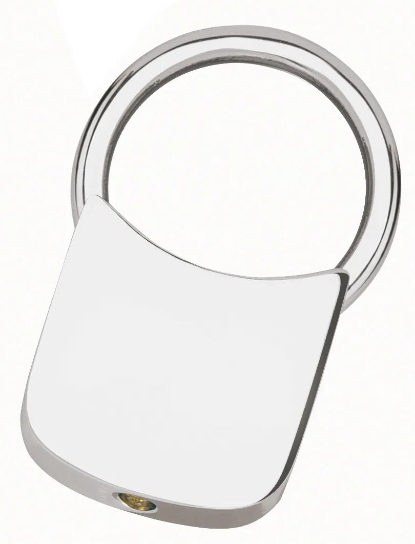 Custom Keychain Twist Lock Silver Zinc Alloy - 1.8 in - product view 2