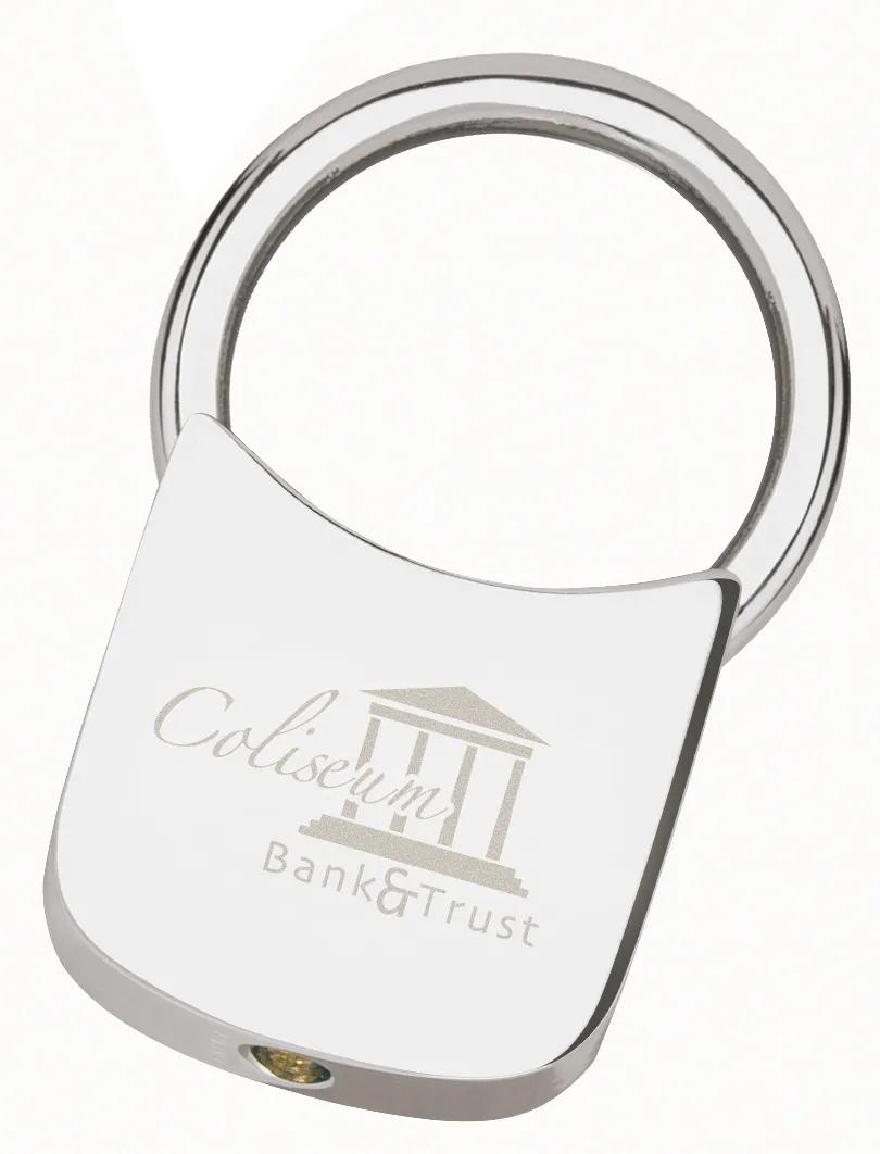 Custom Keychain Twist Lock Silver Zinc Alloy - 1.8 in - product view 5