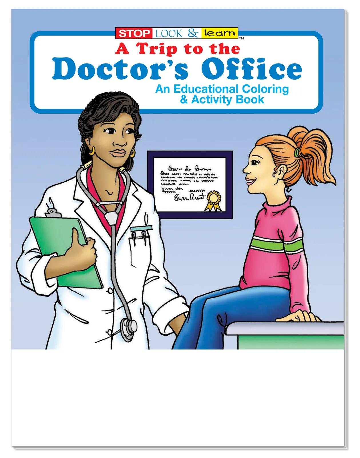 Doctor Visit Coloring Book Educational 16 Pages - 10.5 x 8 in - product view 2