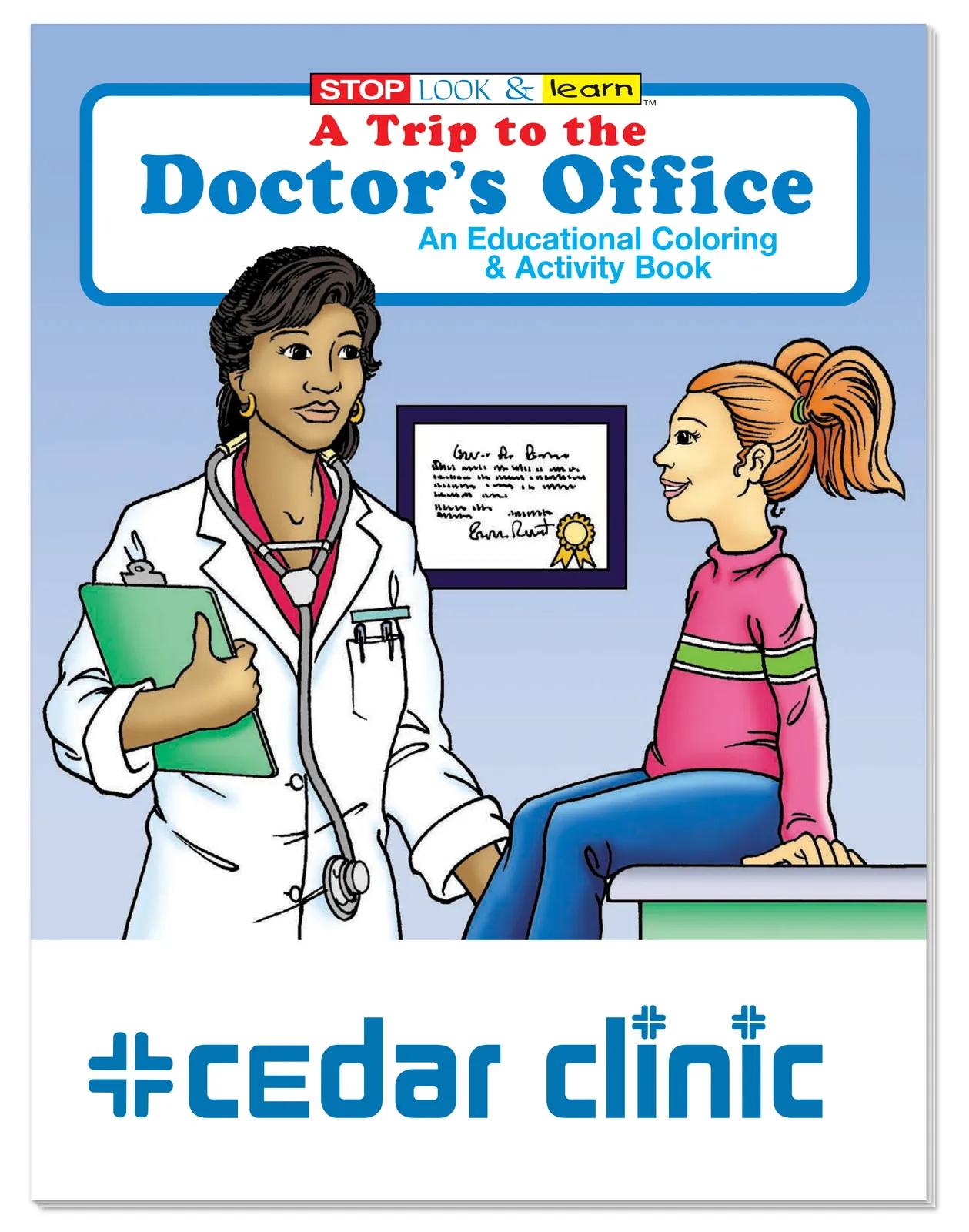 Doctor Visit Coloring Book Educational 16 Pages - 10.5 x 8 in - product view 3