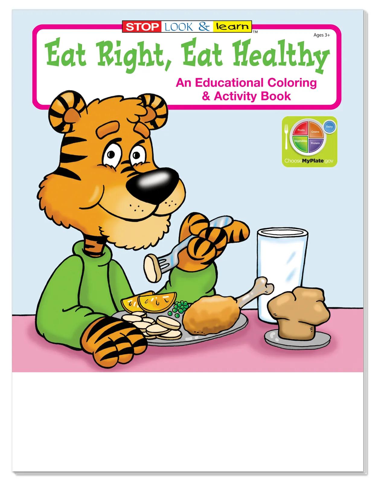 Healthy Eating Coloring Book Educational 16 Pages - 10.5 x 8 in - product view 2
