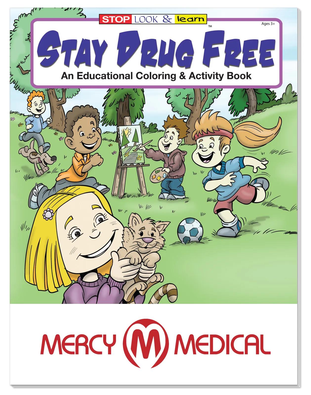 Drug Free Coloring Book Educational 16 Pages - 10.5 x 8 in - product view 3