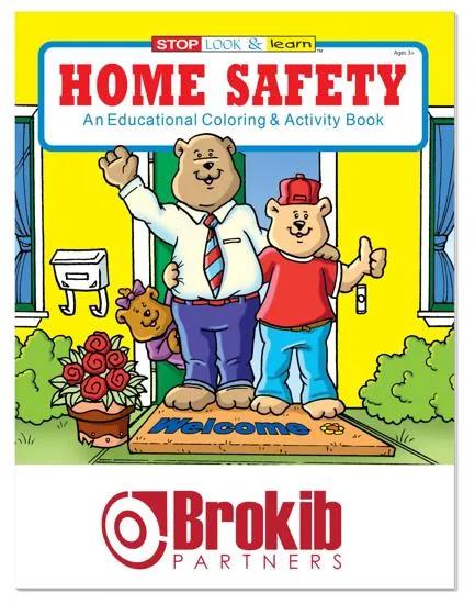 Home Safety Coloring Book Educational 16 Pages - 10.5 x 8 in