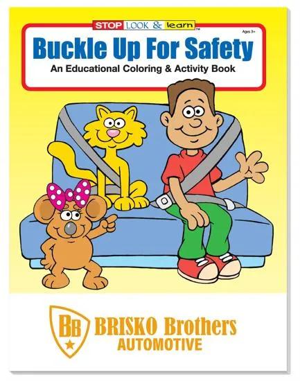 Seat Belt Safety Coloring Book Educational 16 Pages - 10.5 x 8 in