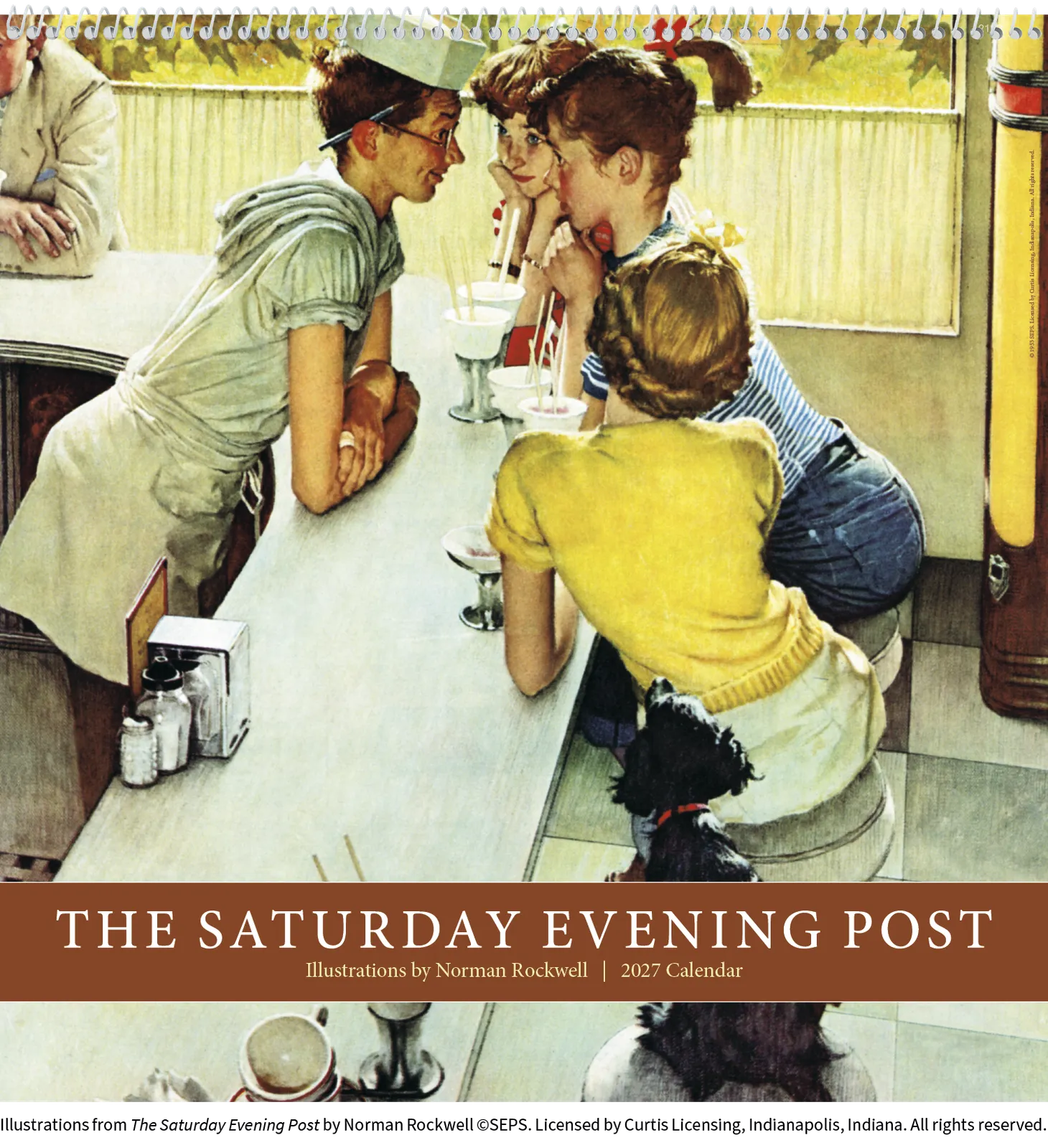 Norman Rockwell Wall Calendar Saturday Evening Post - 25 x 12 in - product view 2