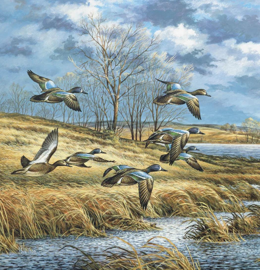 Wildlife Art Wall Calendar FSC Matte Cover - 25 x 12 in - product view 6