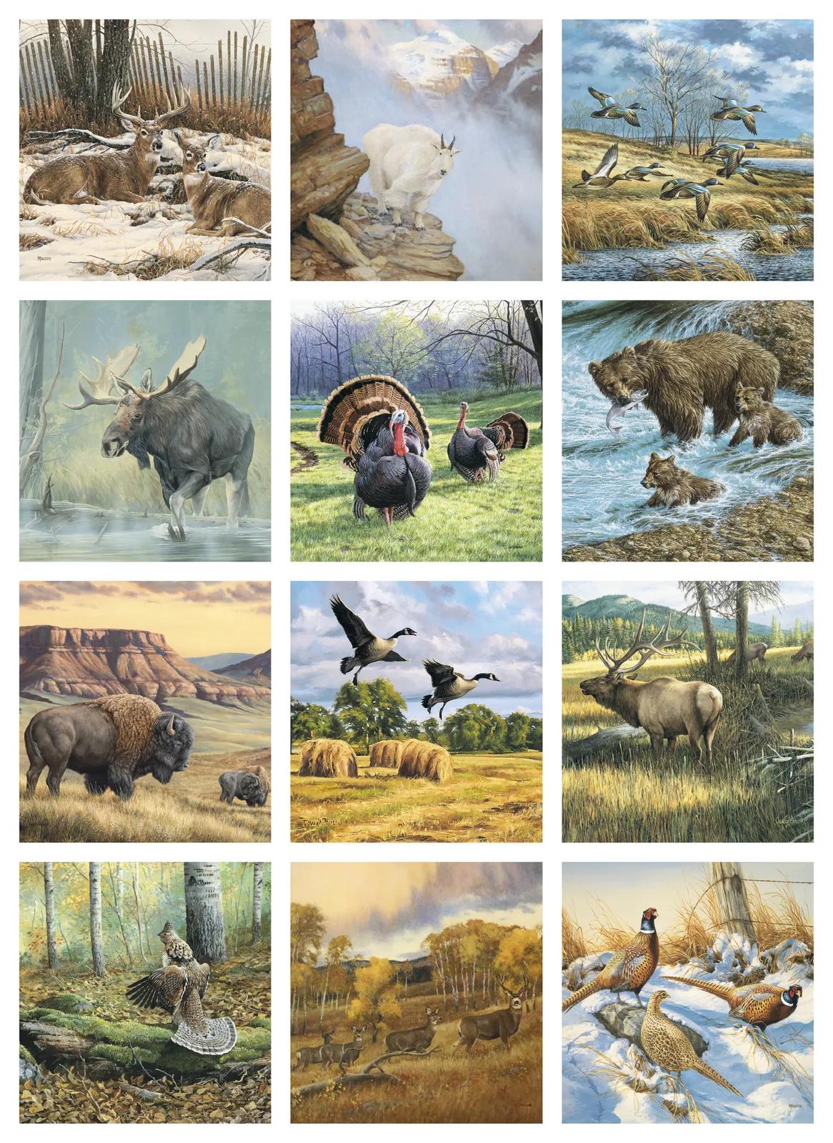 Wildlife Art Wall Calendar FSC Matte Cover - 25 x 12 in - product view 17
