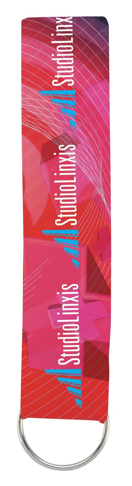 Wrist Strap Key Holder Elastic Polyester Full Color - 4.5 in - product view 2