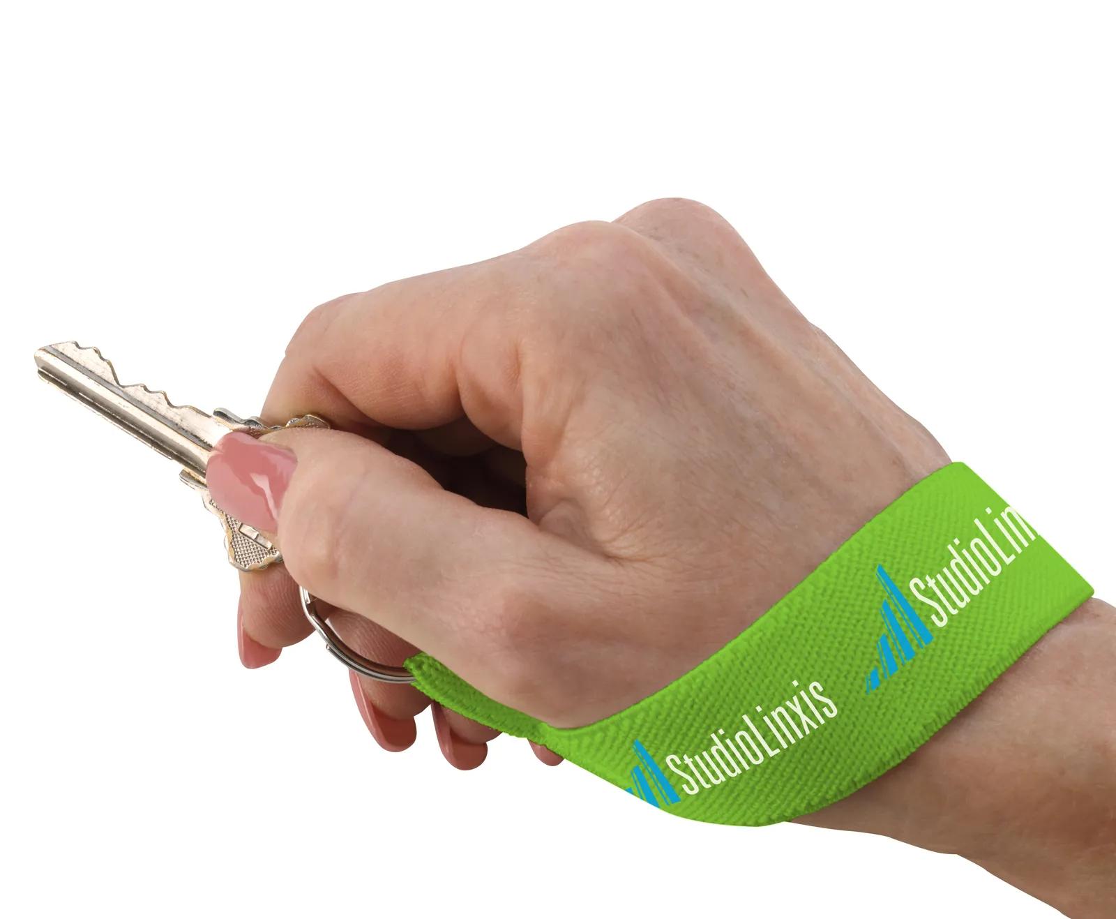 Wrist Strap Key Holder Elastic Polyester Full Color - 4.5 in - product view 22