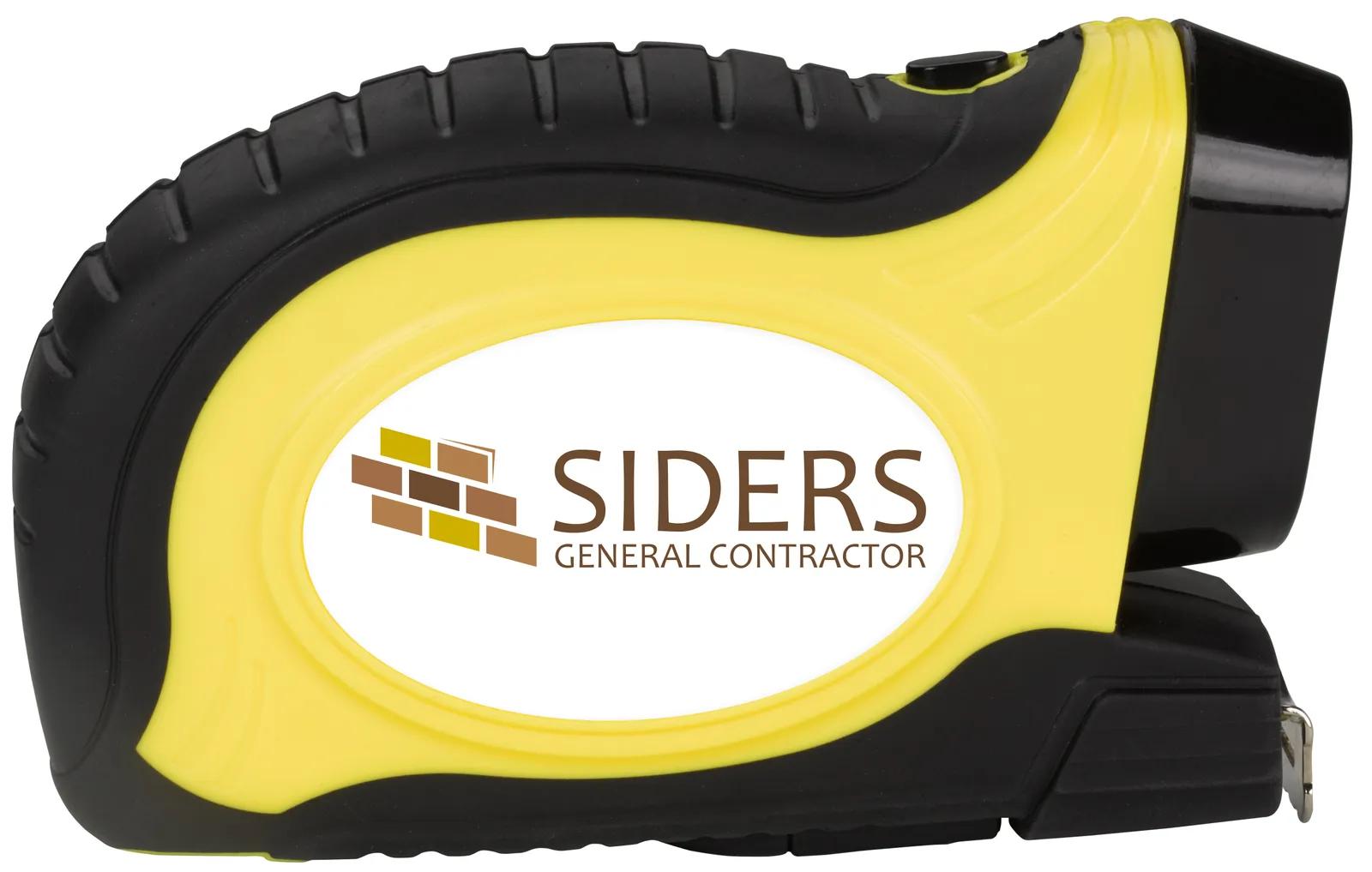 LED Tape Measure with Flashlight Rubber Case Auto Lock - 16 ft - product view 6