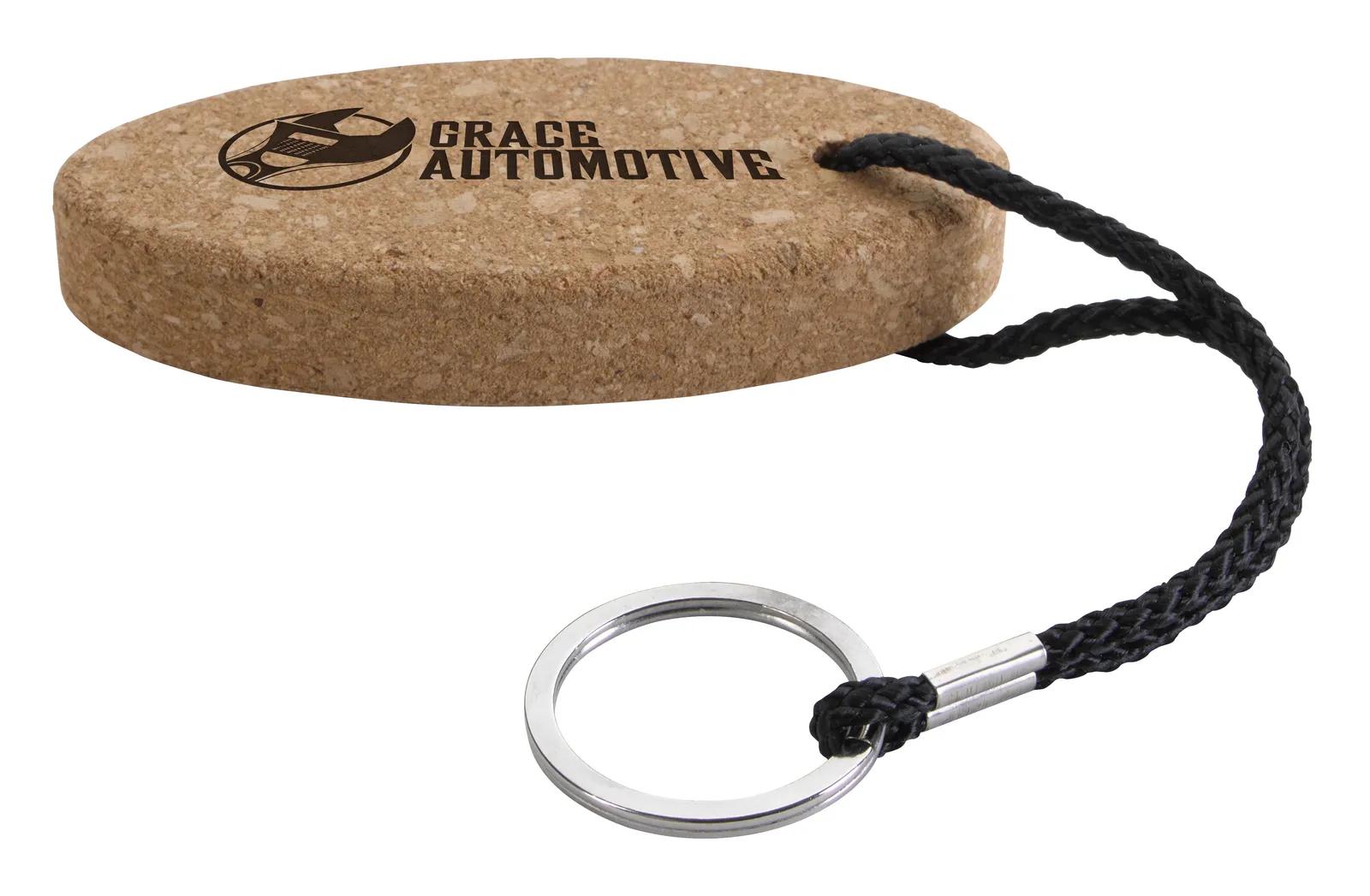 Floating Cork Keychain FSC Certified Aquatic Use - 3.5 in - product view 2