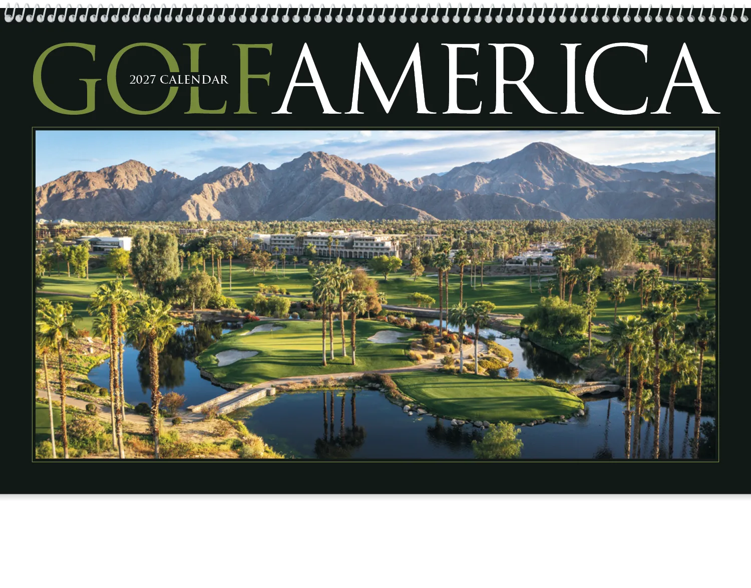 Golf America Wall Calendar Scenic Course Photos - 22 x 16 in - product view 3