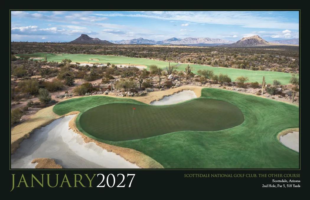 Golf America Wall Calendar Scenic Course Photos - 22 x 16 in - product view 6