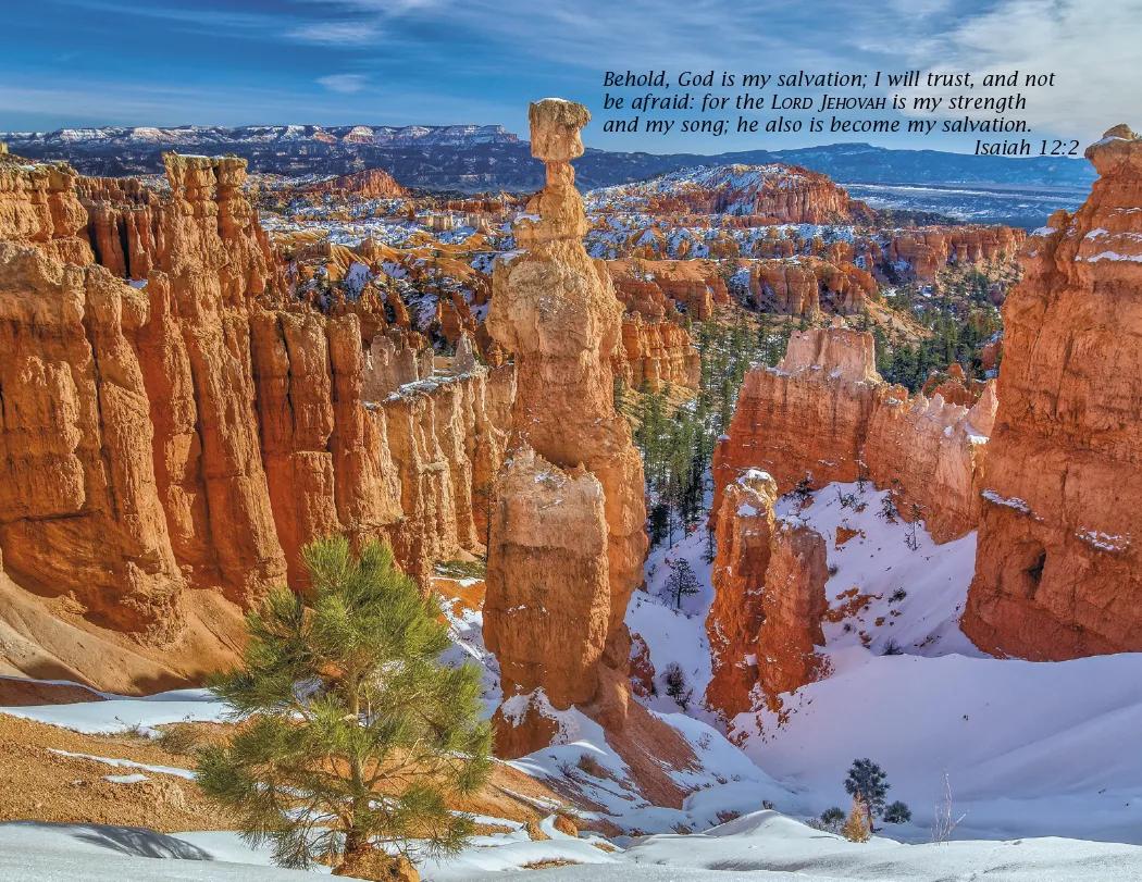 Bible Passages Wall Calendar King James Nature - 16.75 x 11 in - product view 16