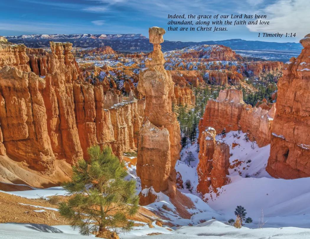 Catholic Scenic Wall Calendar FSC Paper - 16.75 x 11 in - product view 16