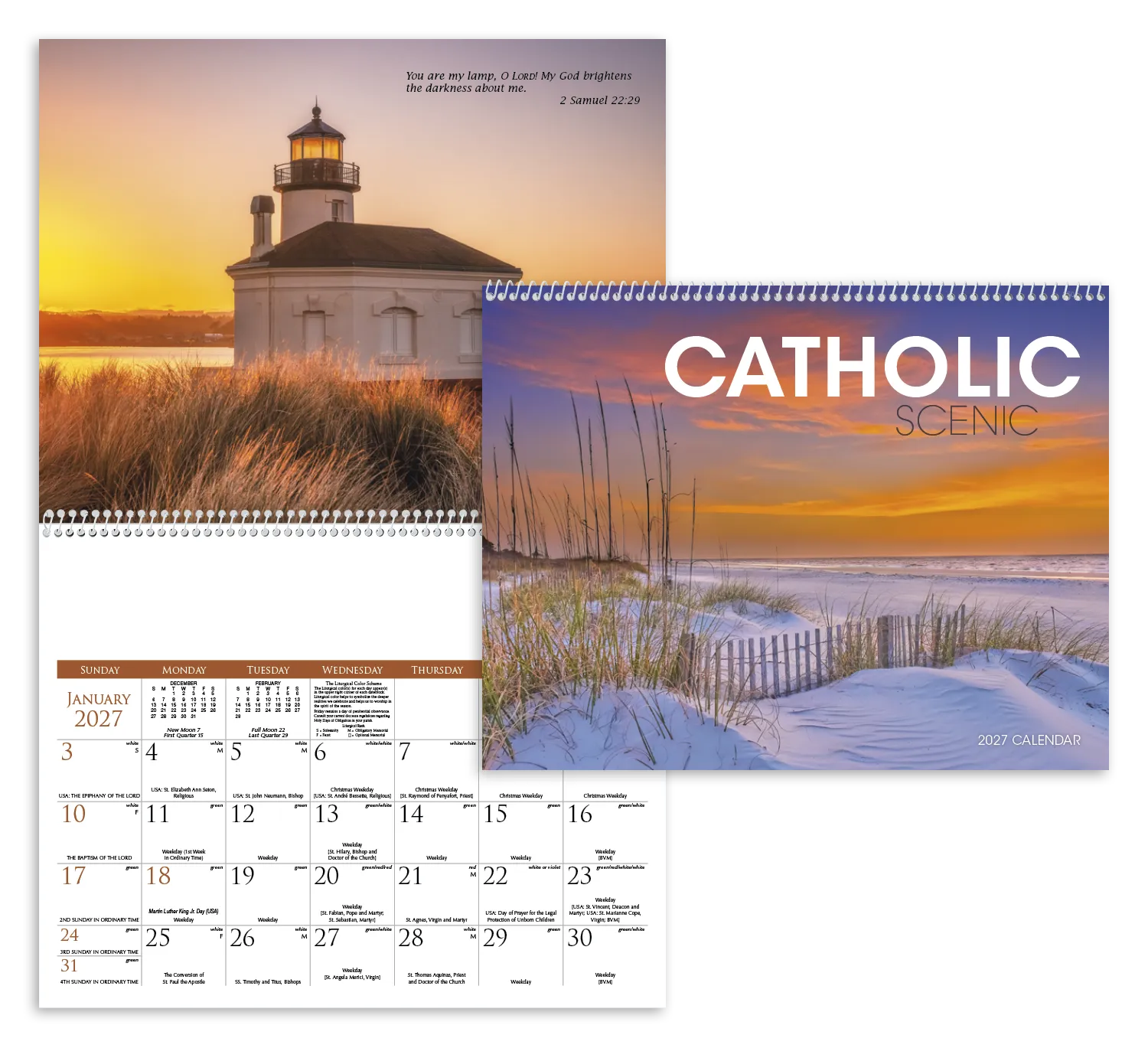 Catholic Scenic Wall Calendar FSC Paper - 16.75 x 11 in - product view 18