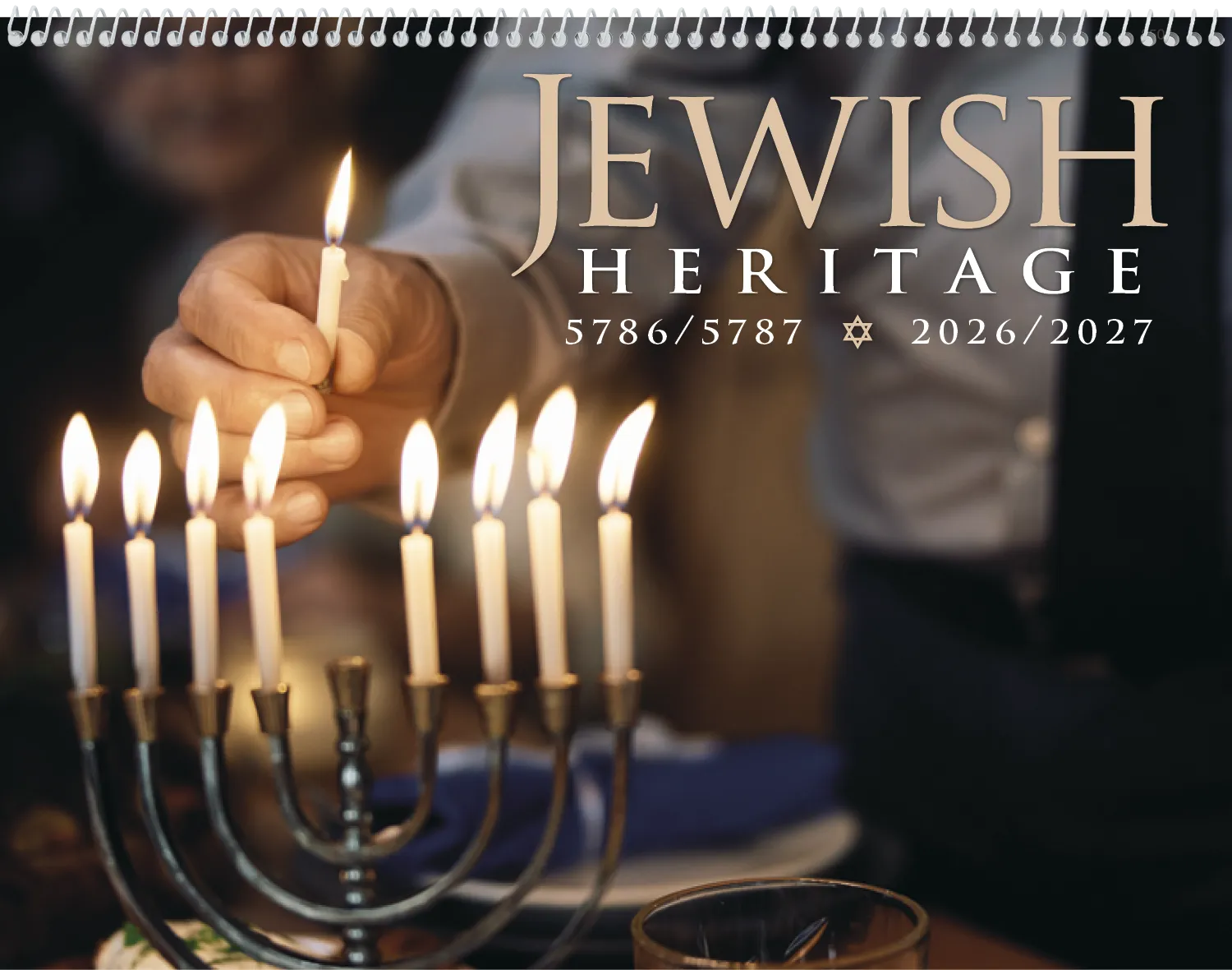 Jewish Heritage Wall Calendar FSC Paper - 16.75 x 11 in - product view 2