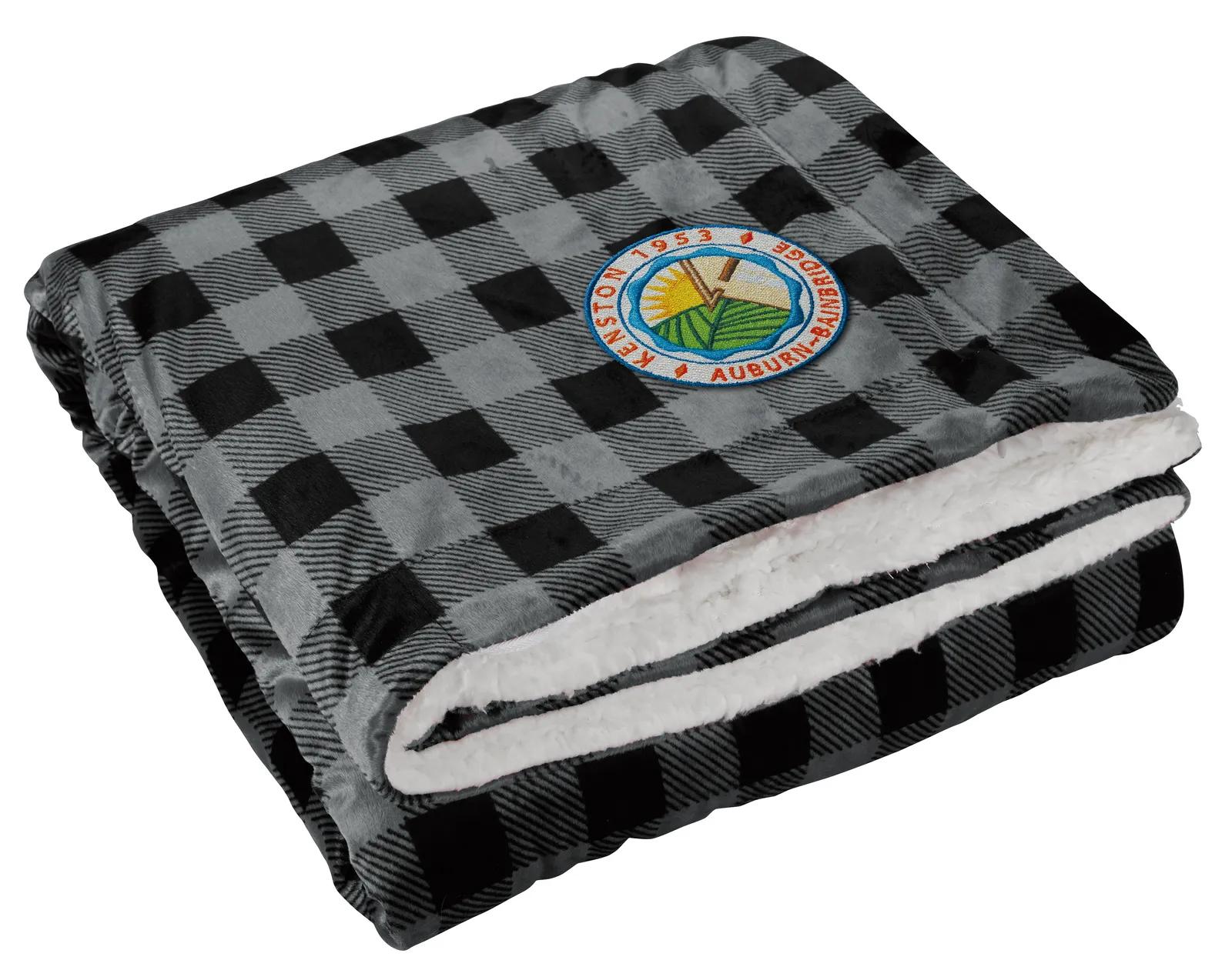 Sherpa Throw Blanket Micromink Carry Bag - 59 x 49 in - product view 2