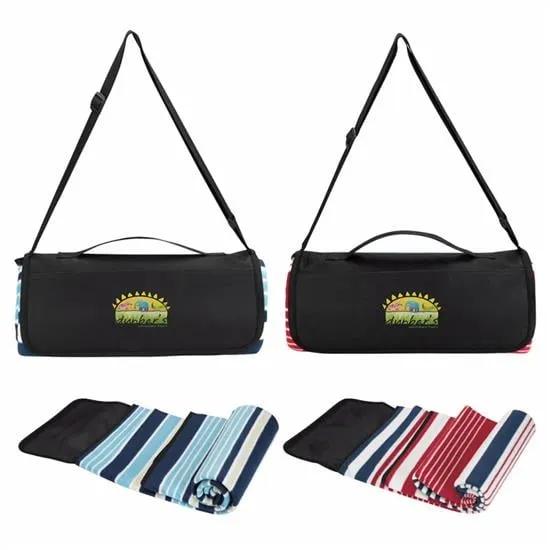 Fleece Shoulder Strap Picnic Blanket
