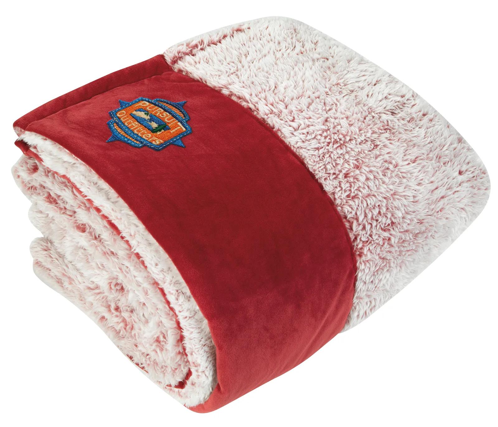 Plush Faux Fur Blanket Velvet Piping - 60 x 50 in - product view 3