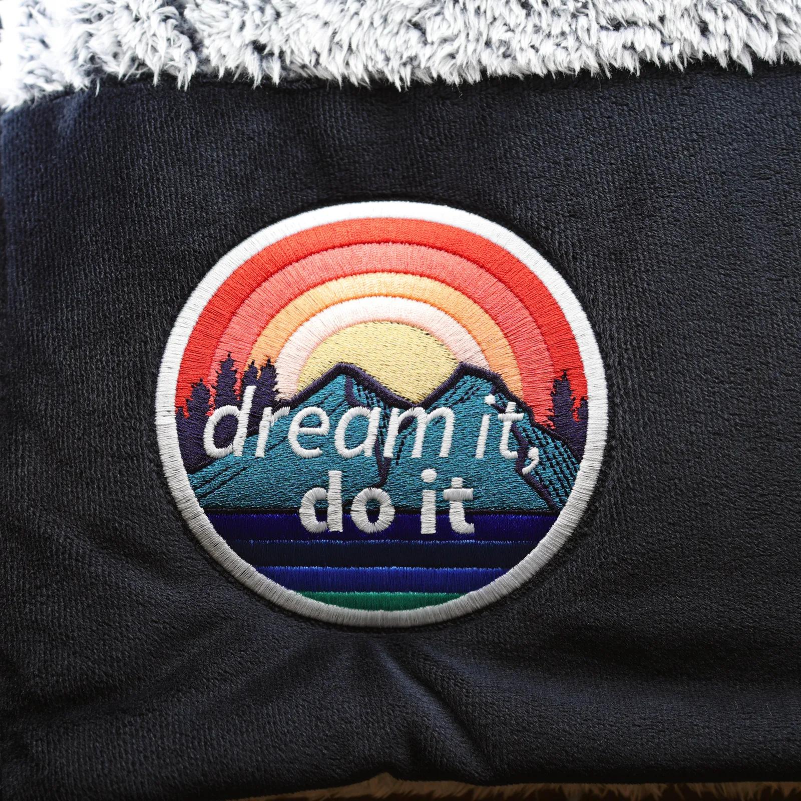 Plush Faux Fur Blanket Velvet Piping - 60 x 50 in - product view 6