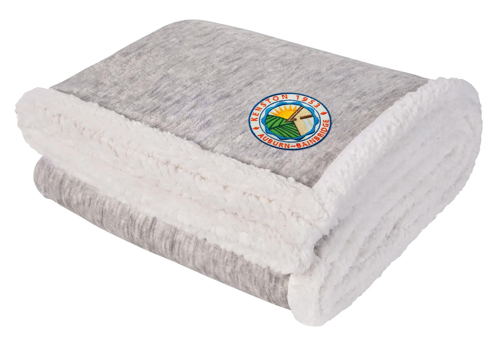 Two Tone Sherpa Blanket Cream Edge - 60 x 50 in - product view 2