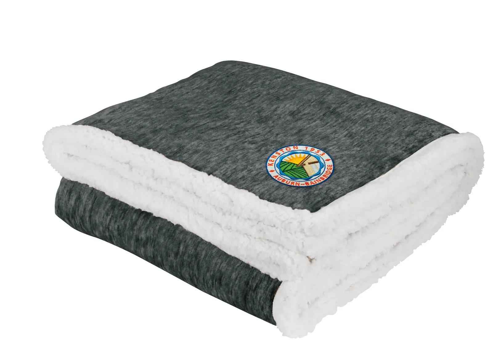 Two Tone Sherpa Blanket Cream Edge - 60 x 50 in - product view 4
