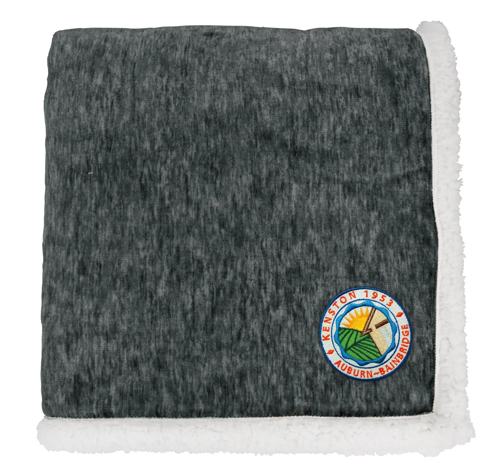 Two Tone Sherpa Blanket Cream Edge - 60 x 50 in - product view 5