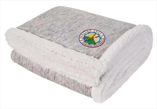 Two Tone Sherpa Blanket Cream Edge - 60 x 50 in