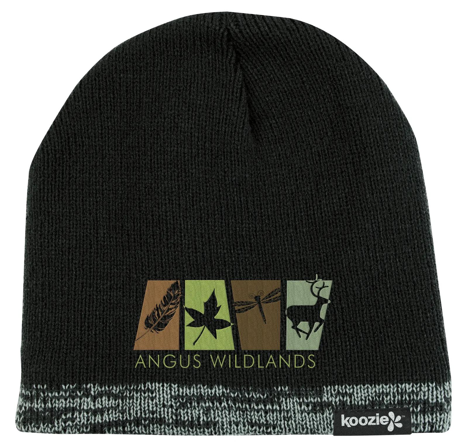 Two-Tone Beanie Fleece Lined Acrylic - 8.5 x 8.25 in - product view 2