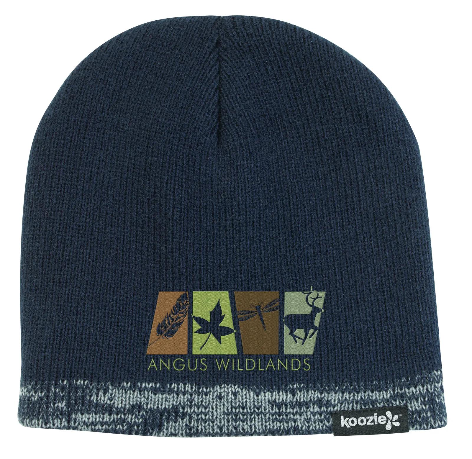 Two-Tone Beanie Fleece Lined Acrylic - 8.5 x 8.25 in - product view 3
