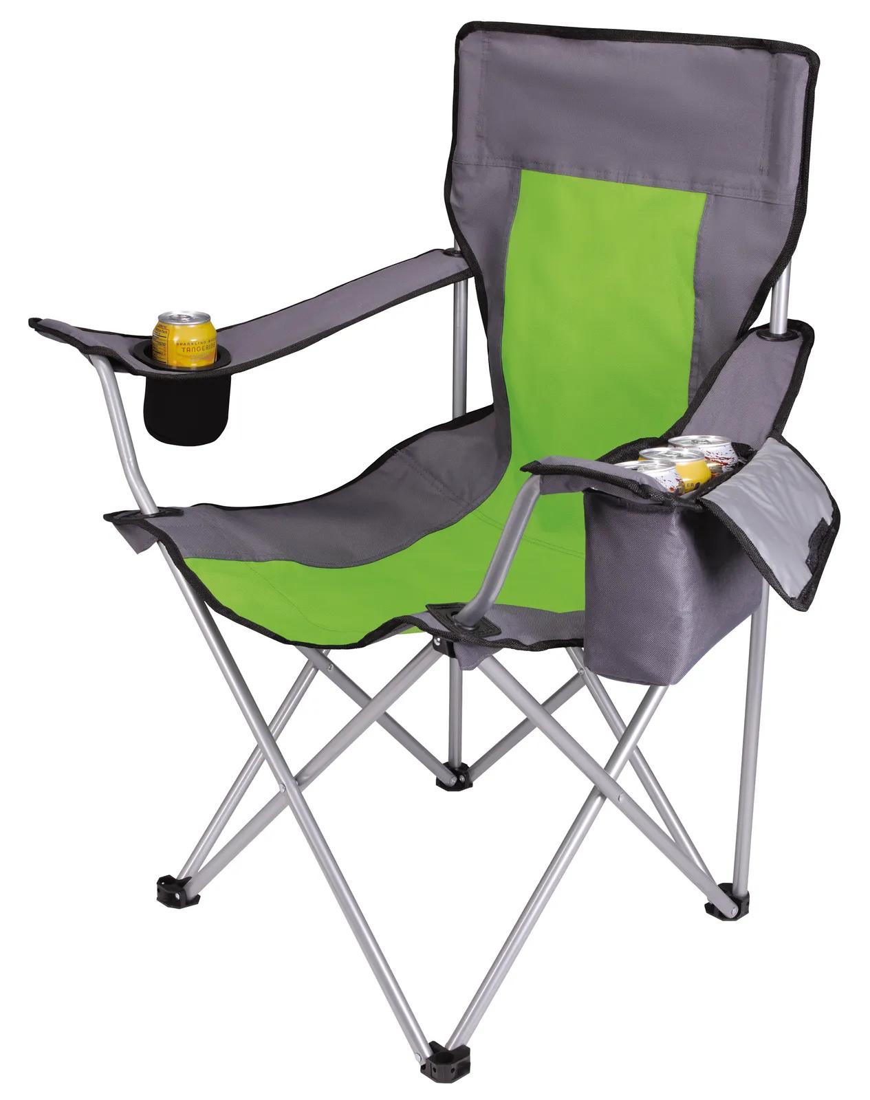 Camping Chair with Built-in Cooler Steel Frame - 34 x 33 in - product view 5