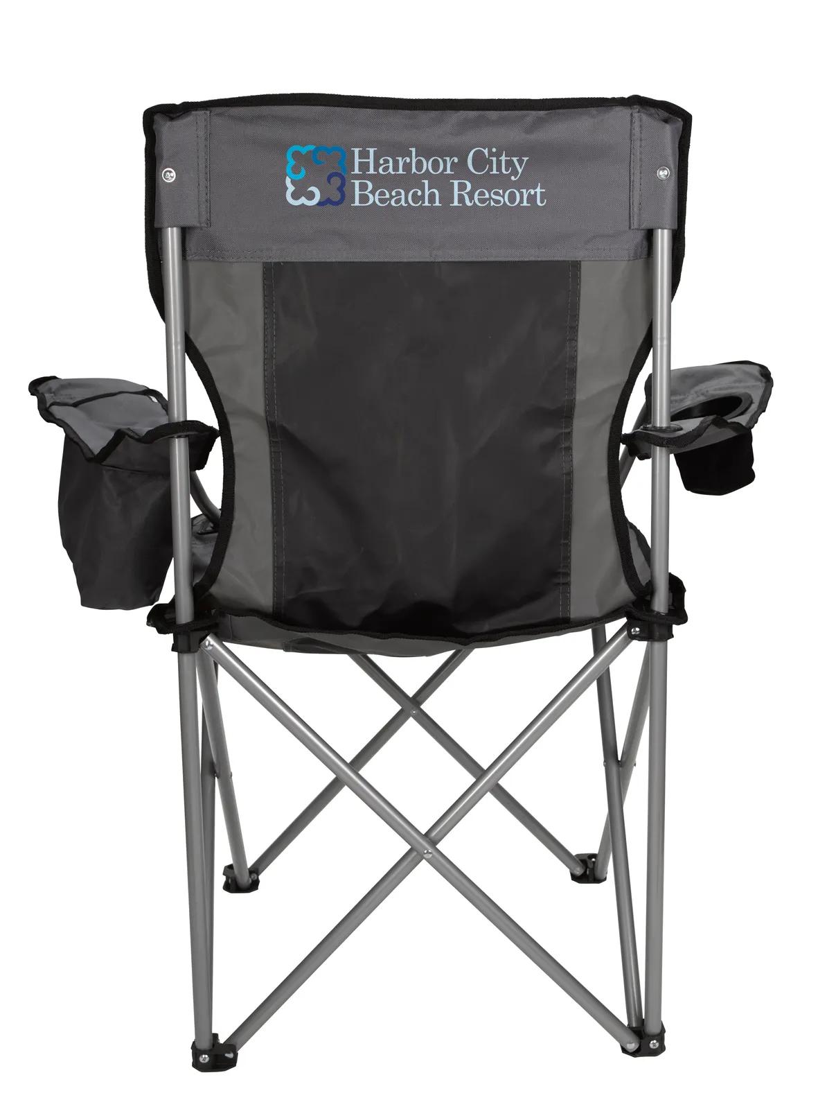 Camping Chair with Built-in Cooler Steel Frame - 34 x 33 in - product view 19