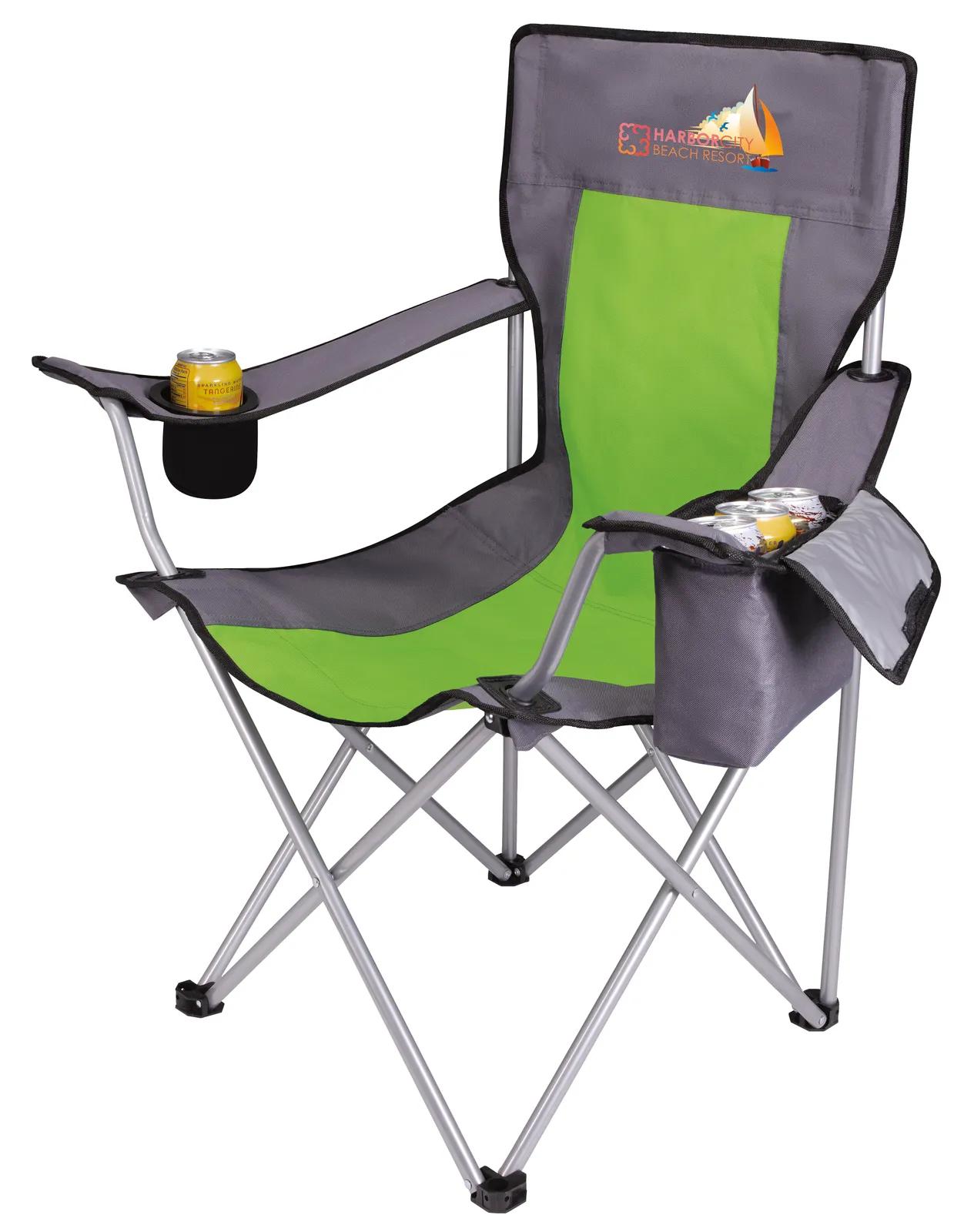 Camping Chair with Built-in Cooler Steel Frame - 34 x 33 in - product view 20