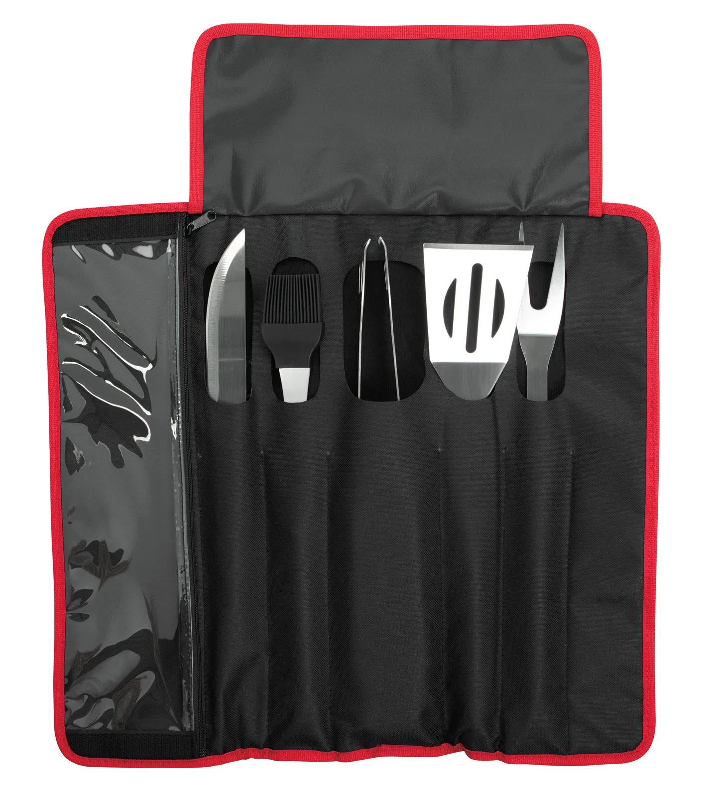 BBQ Tool Set 5-Piece Stainless Steel Neoprene Case - product view 7