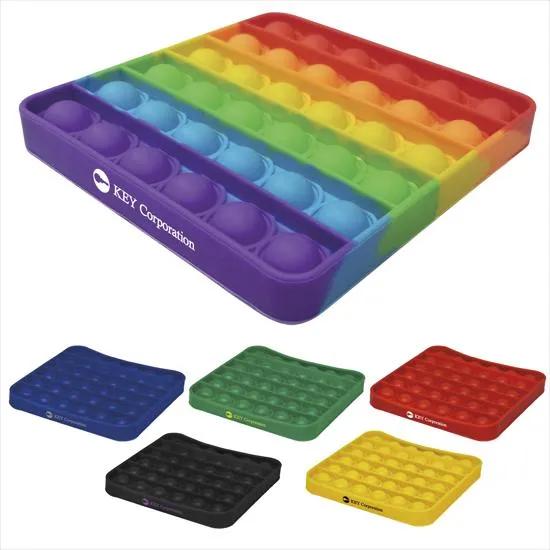 Pop Bubble Fidget Toy Square Silicone - 4.72 x 5.38 in