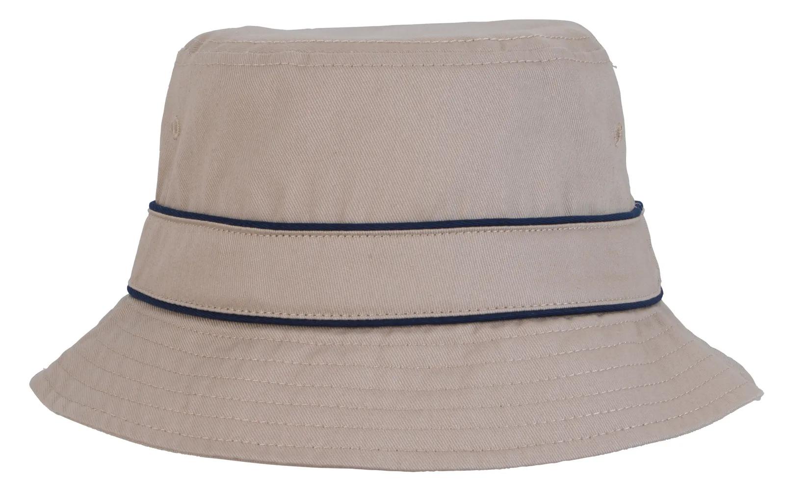 Bucket Hat Cotton Twill Contrast Trim Foldable (Unisex) - product view 2