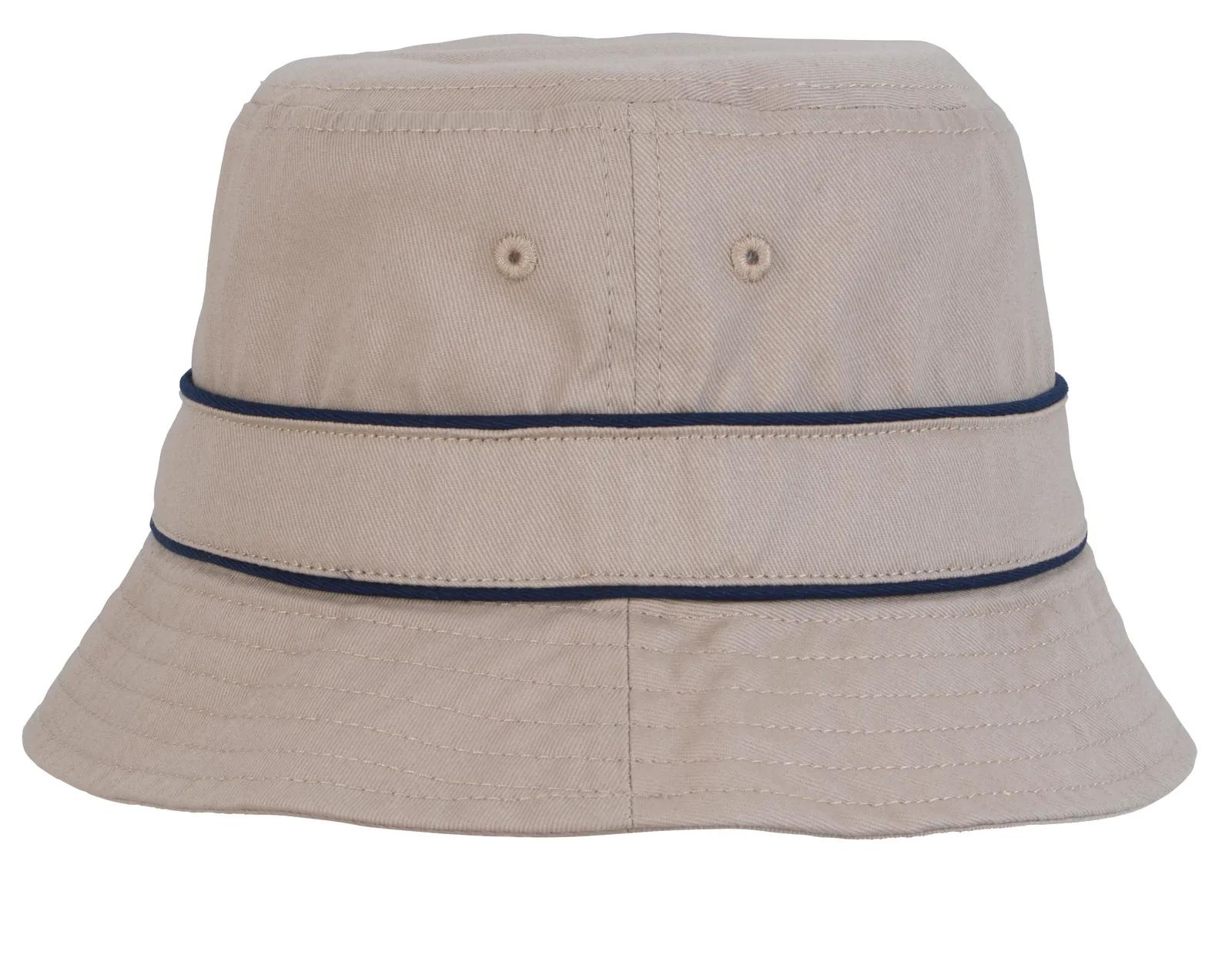 Bucket Hat Cotton Twill Contrast Trim Foldable (Unisex) - product view 3