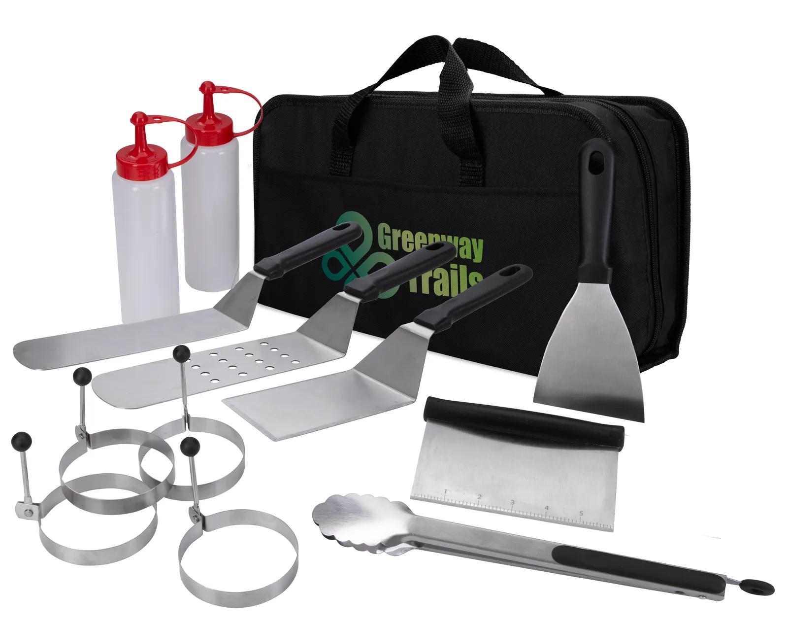 BBQ Tool Set Griddle Stainless Steel Case - 7.5 x 15.1875 x 3.9375 in - product view 8