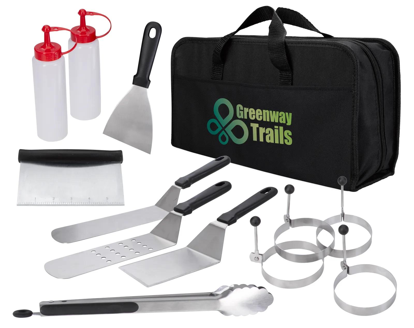 BBQ Tool Set Griddle Stainless Steel Case - 7.5 x 15.1875 x 3.9375 in - product view 9