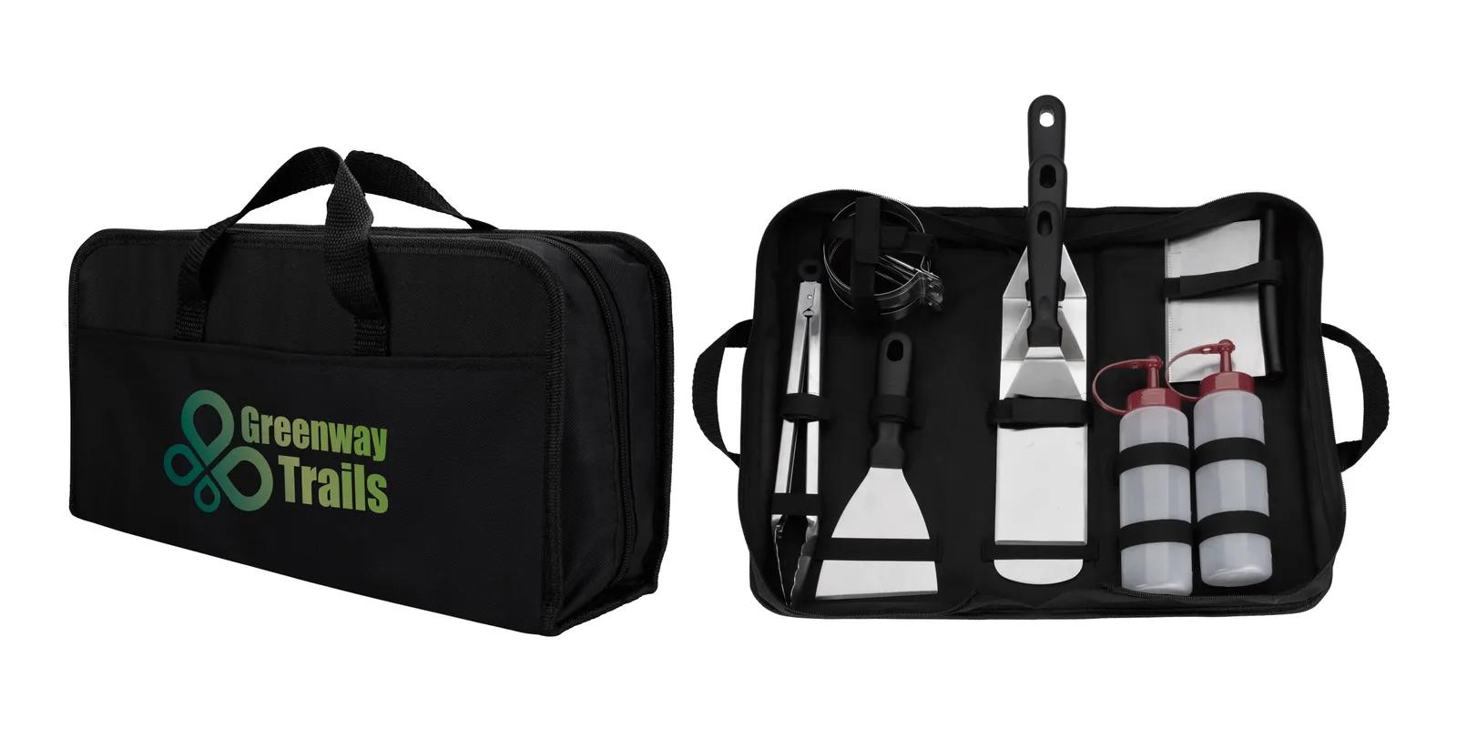 BBQ Tool Set Griddle Stainless Steel Case - 7.5 x 15.1875 x 3.9375 in - product view 12