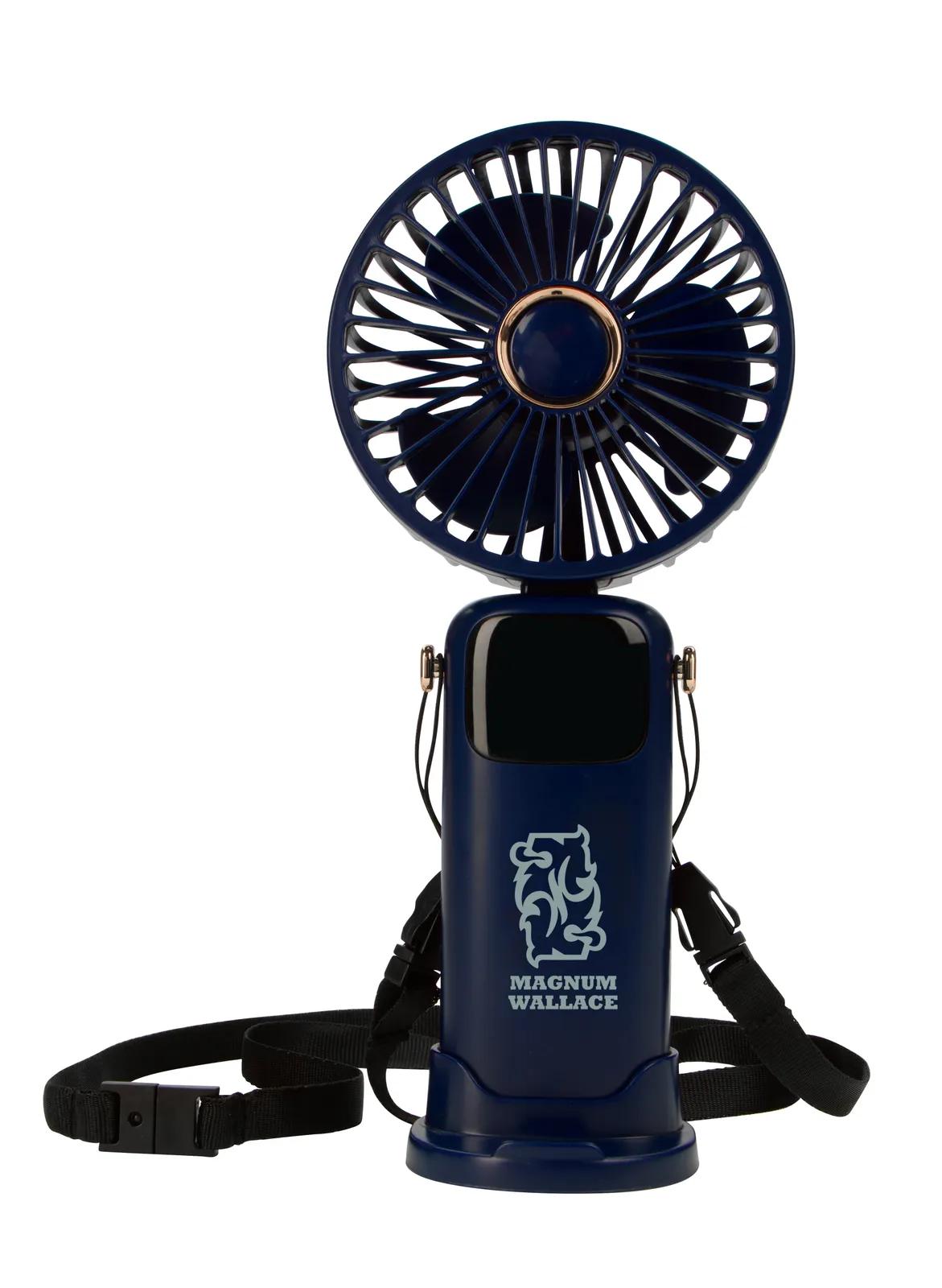 Handheld Fan Rechargeable 6-Speed LED Display - 8 in - product view 5