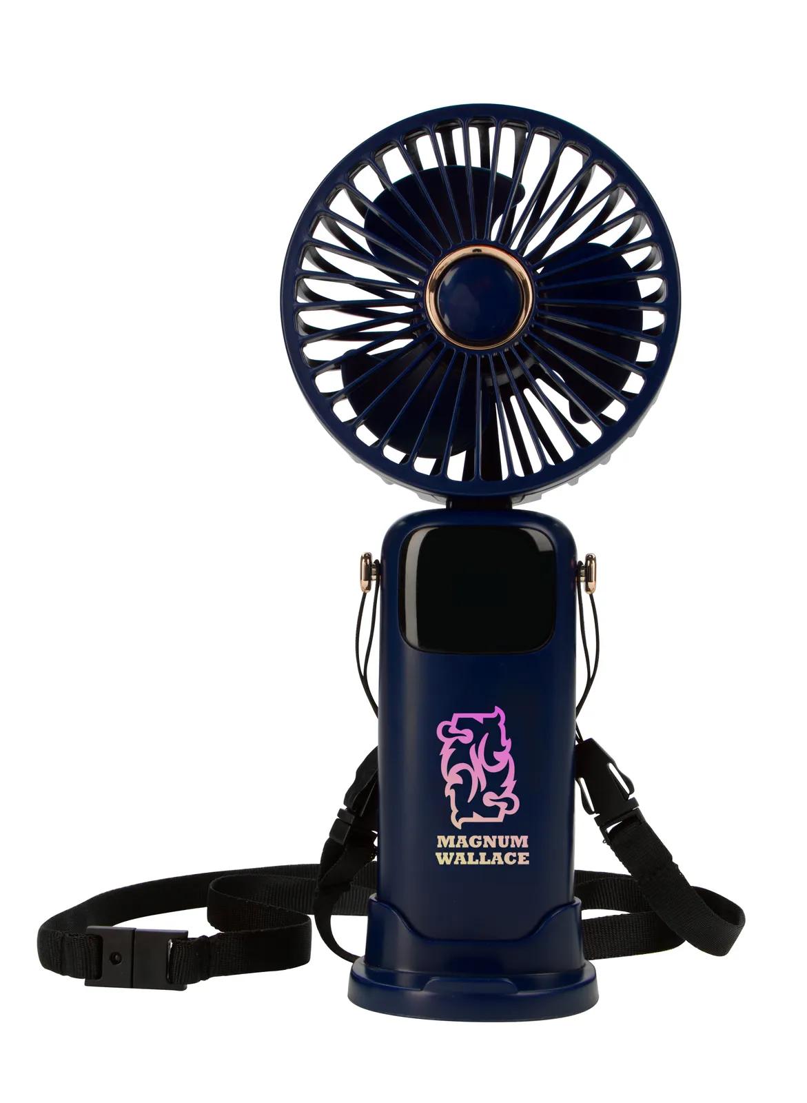 Handheld Fan Rechargeable 6-Speed LED Display - 8 in - product view 7